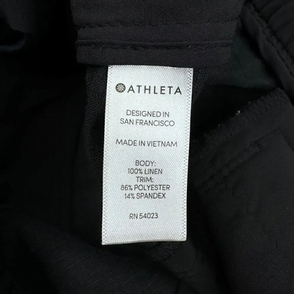 Athleta Beachside Bali Linen Shorts Black - Picture 5 of 9